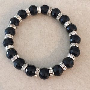 4 for $20 💫 | Black and silver crystal bracelet